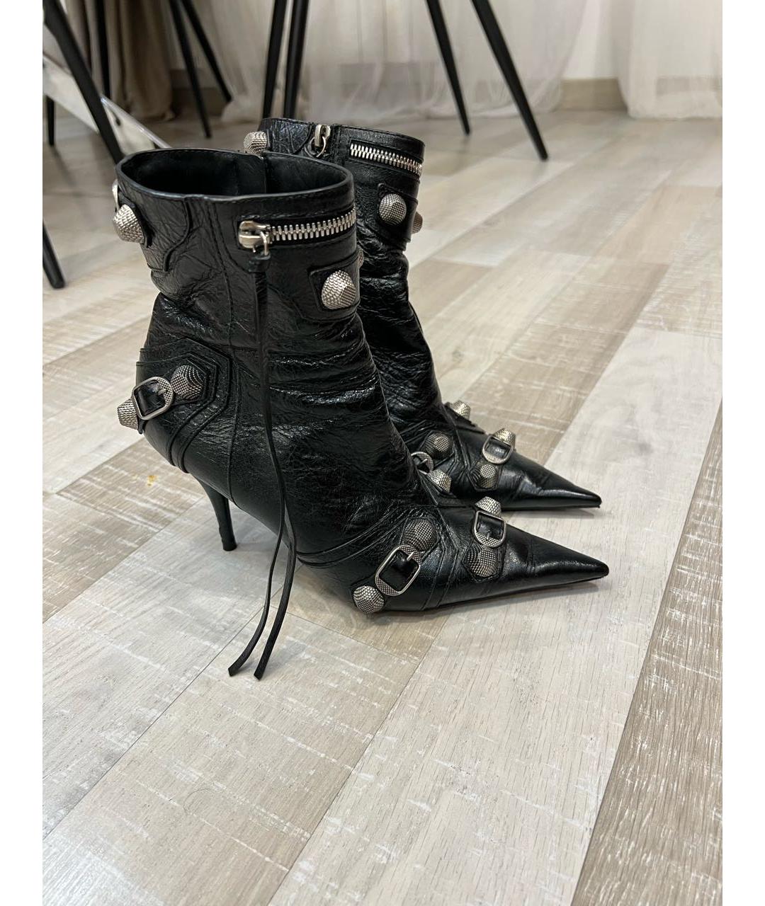 BALENCIAGA Черные кожаные полусапоги, фото 9