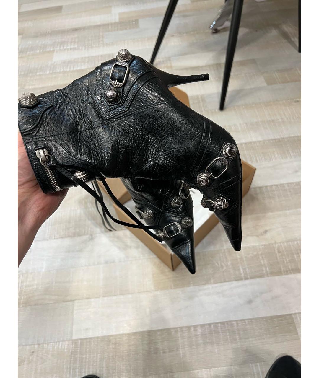 BALENCIAGA Черные кожаные полусапоги, фото 7