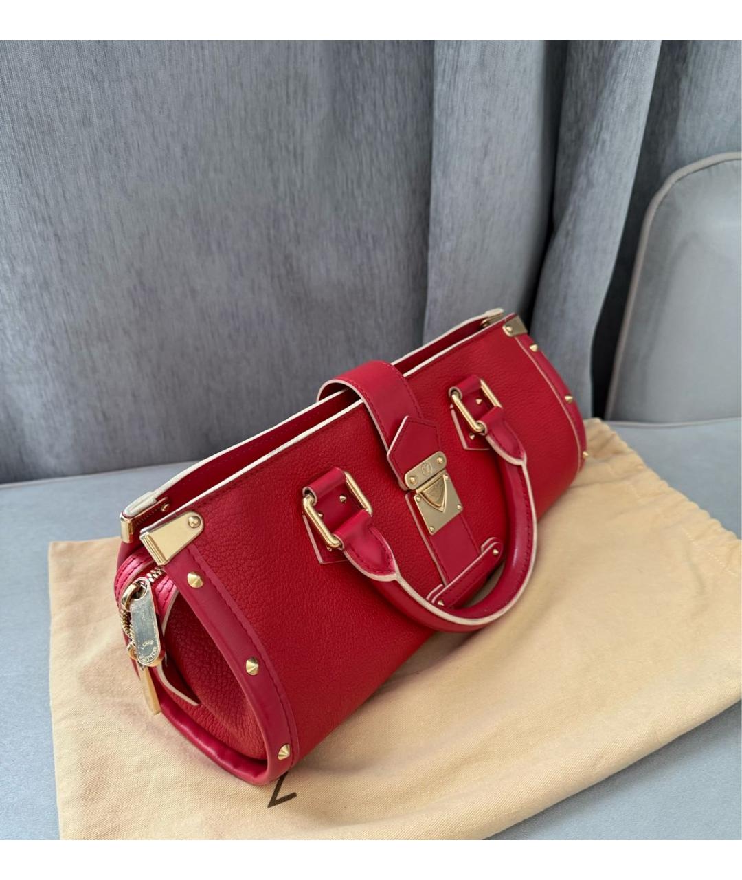 LOUIS VUITTON Красная кожаная сумка с короткими ручками, фото 2