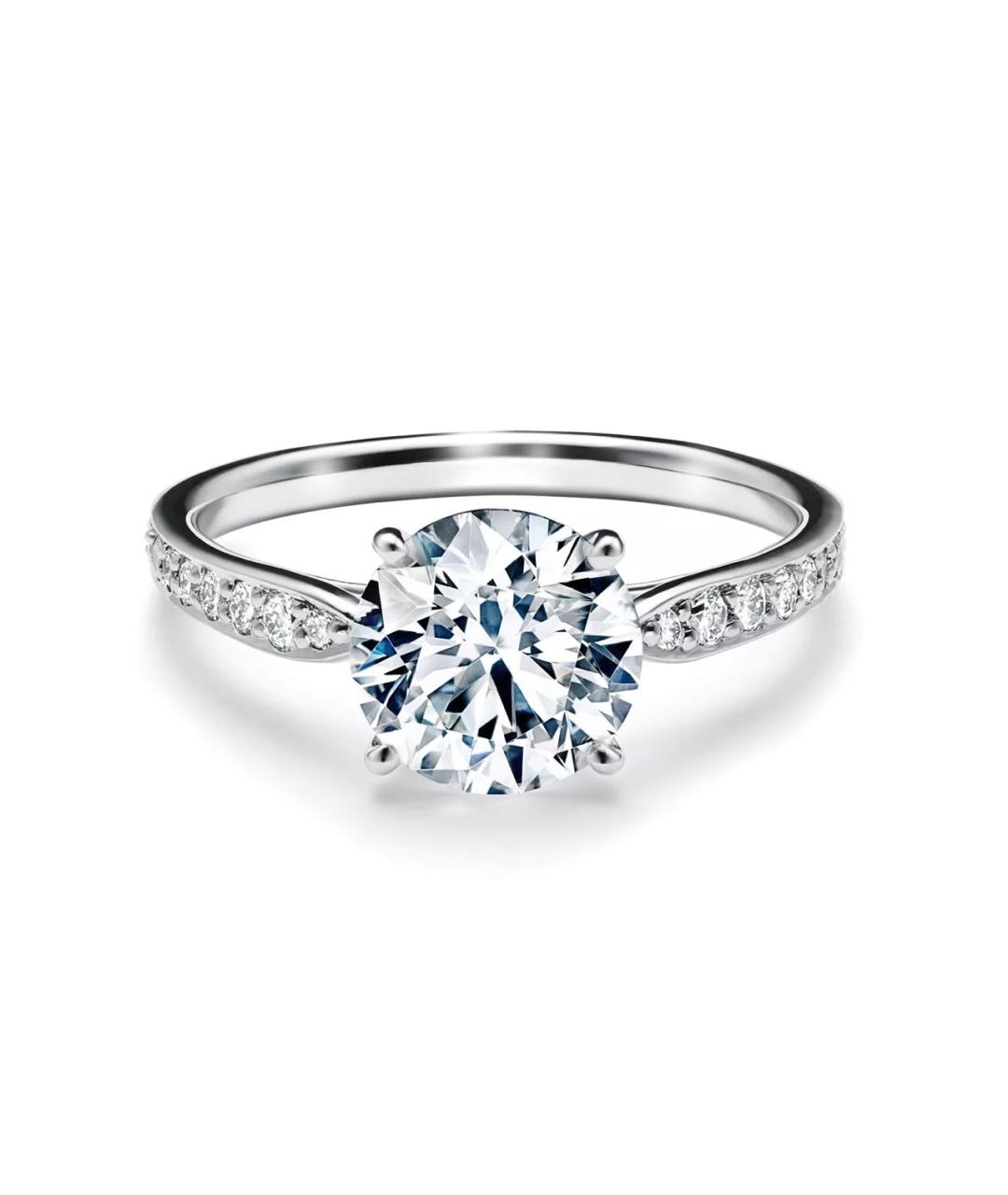 TIFFANY&CO Белое платиновое кольцо, фото 9