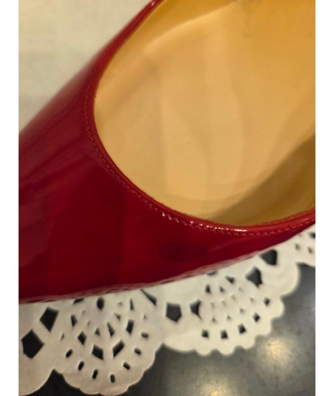 CHRISTIAN LOUBOUTIN Красные туфли из лакированной кожи, фото 5