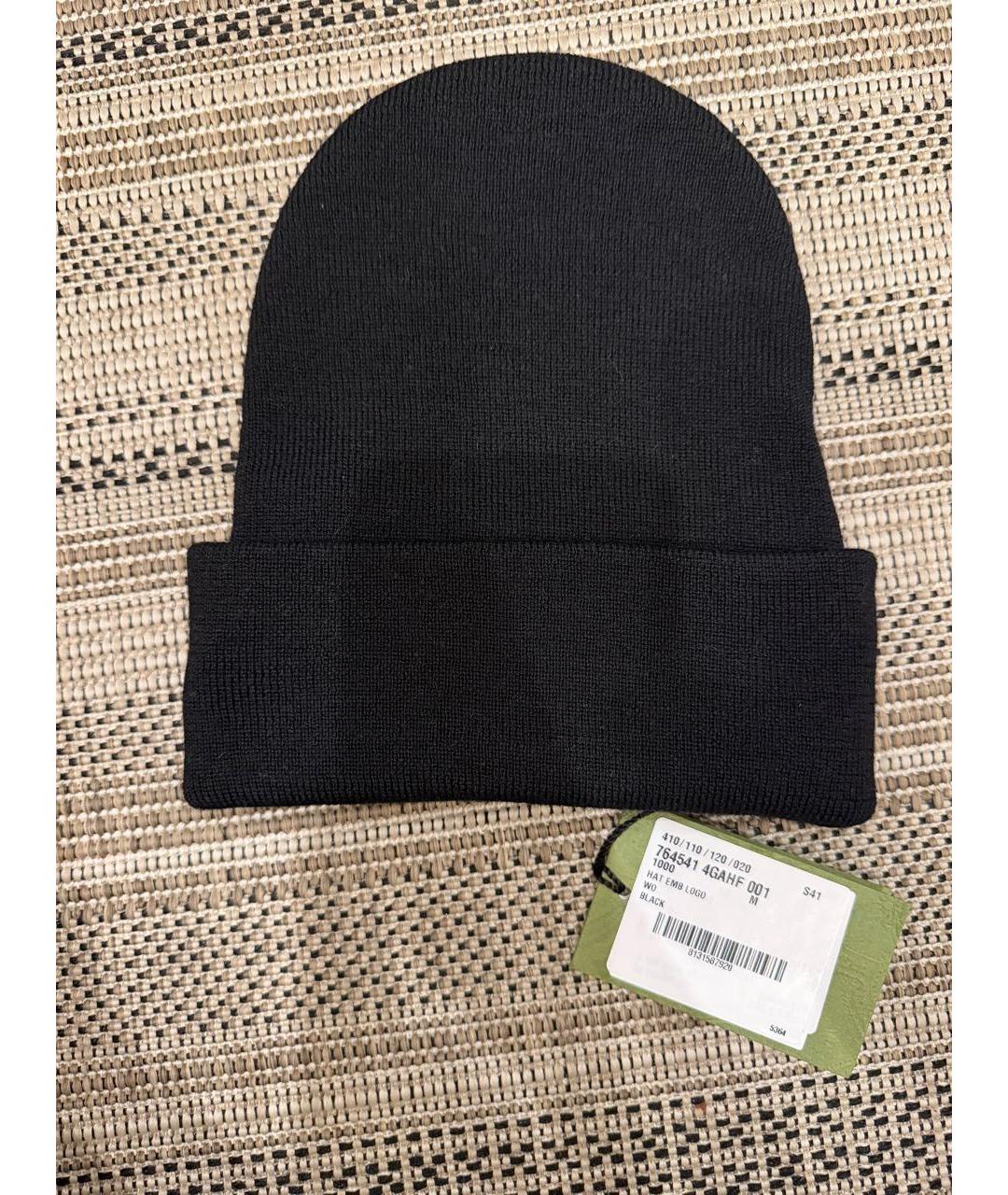 GUCCI Черная шерстяная шапка, фото 2