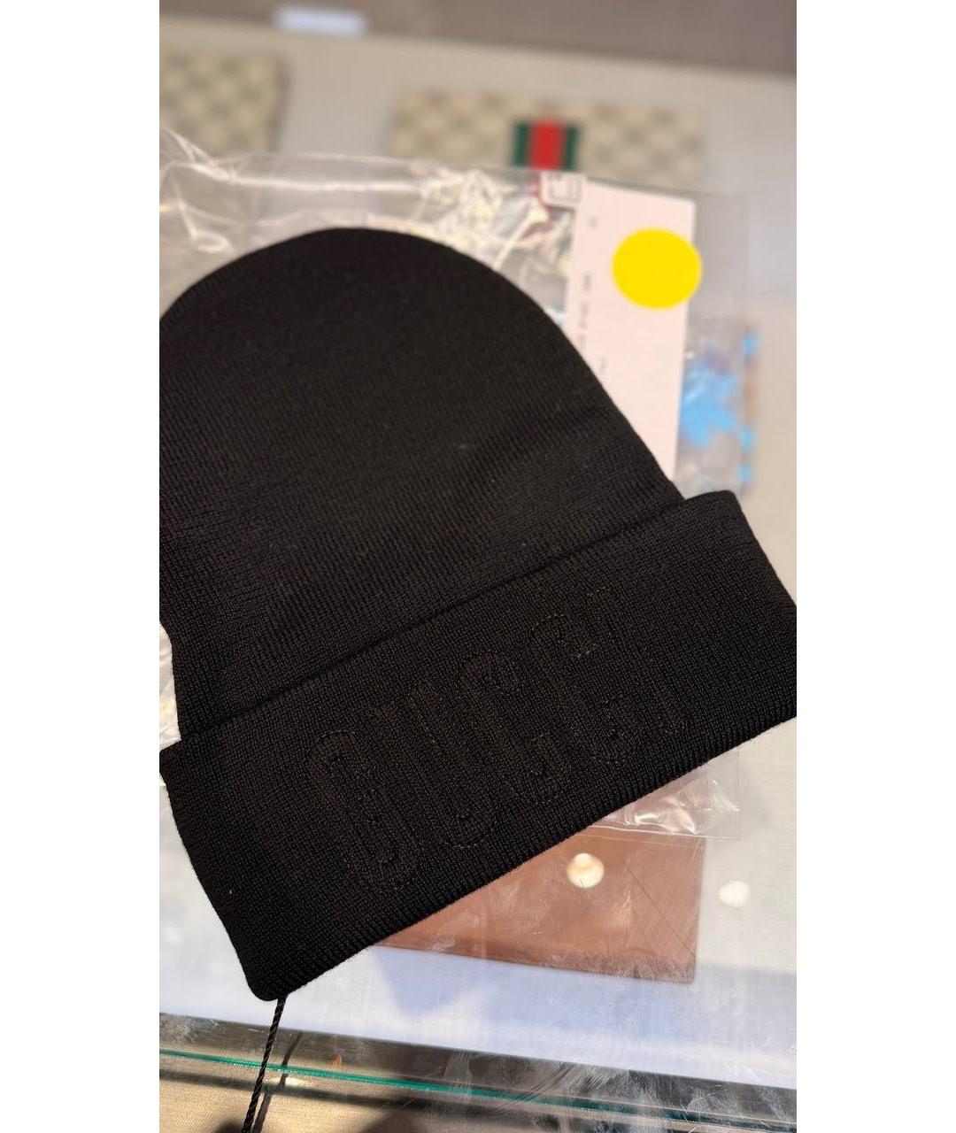 GUCCI Черная шерстяная шапка, фото 5