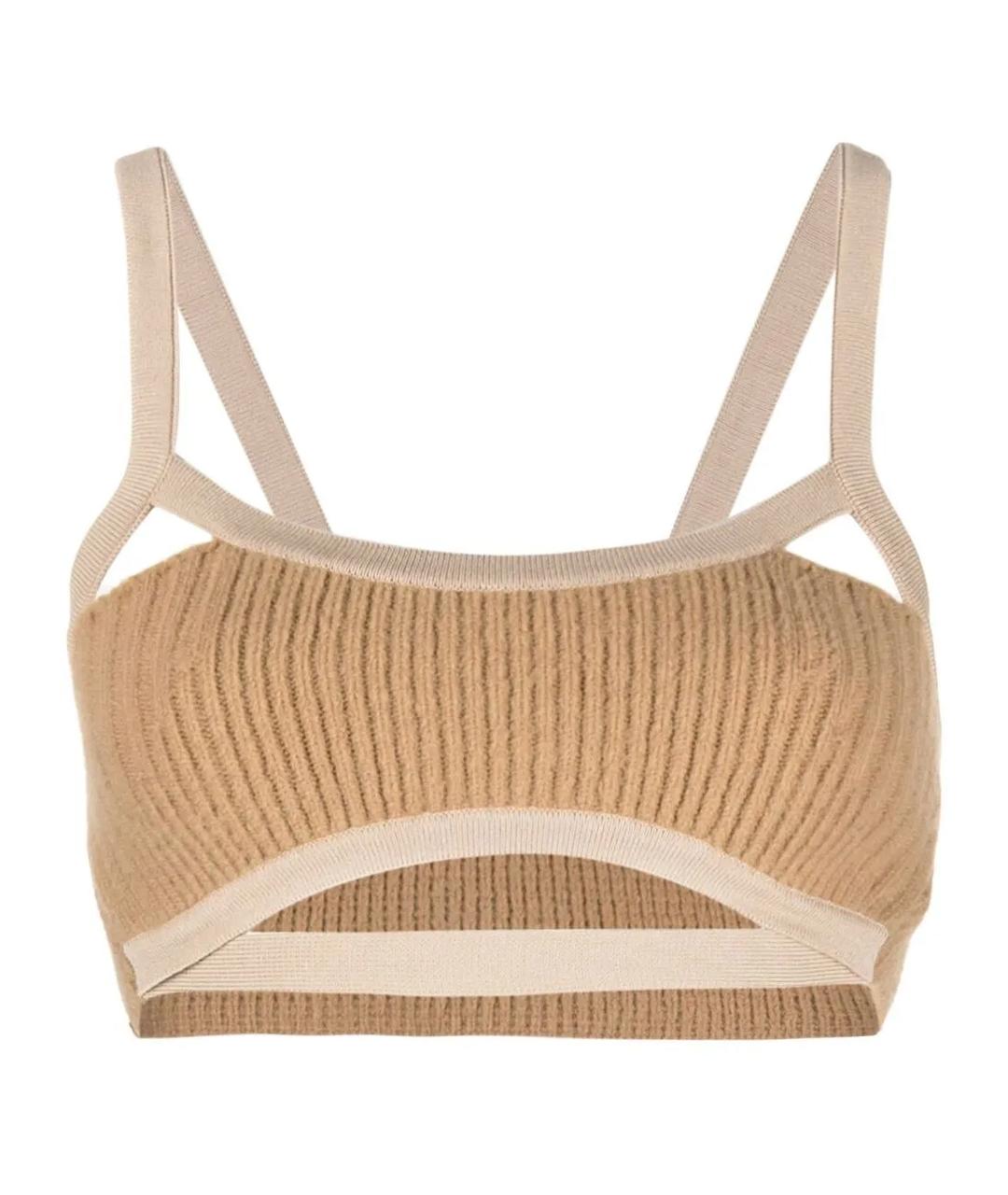 JACQUEMUS Бежевая шерстяная майка, фото 1