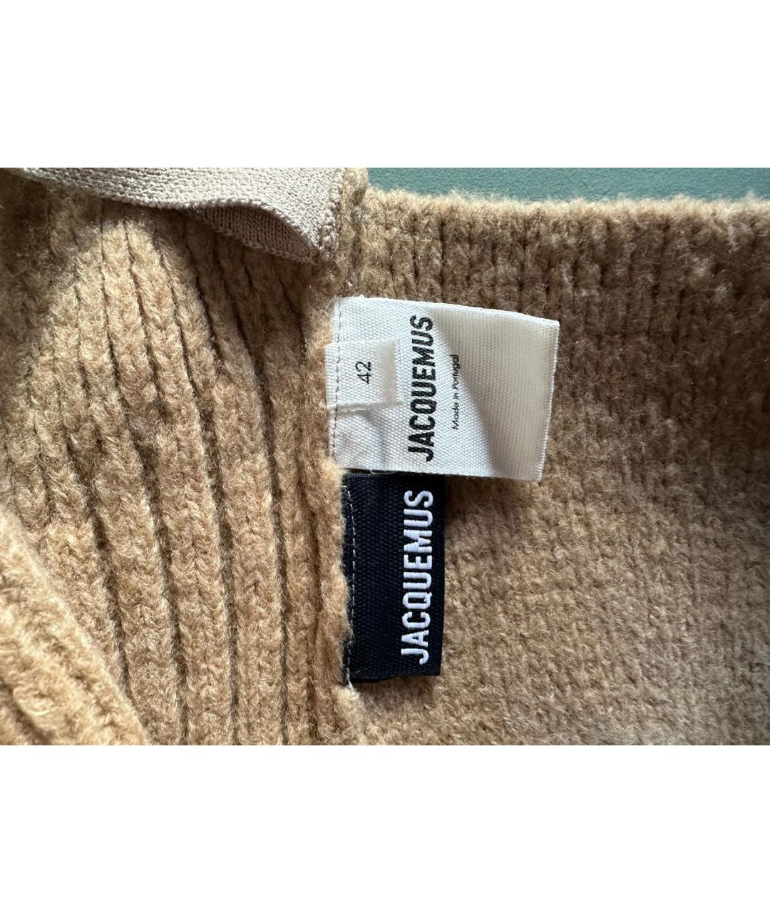 JACQUEMUS Бежевая шерстяная майка, фото 3