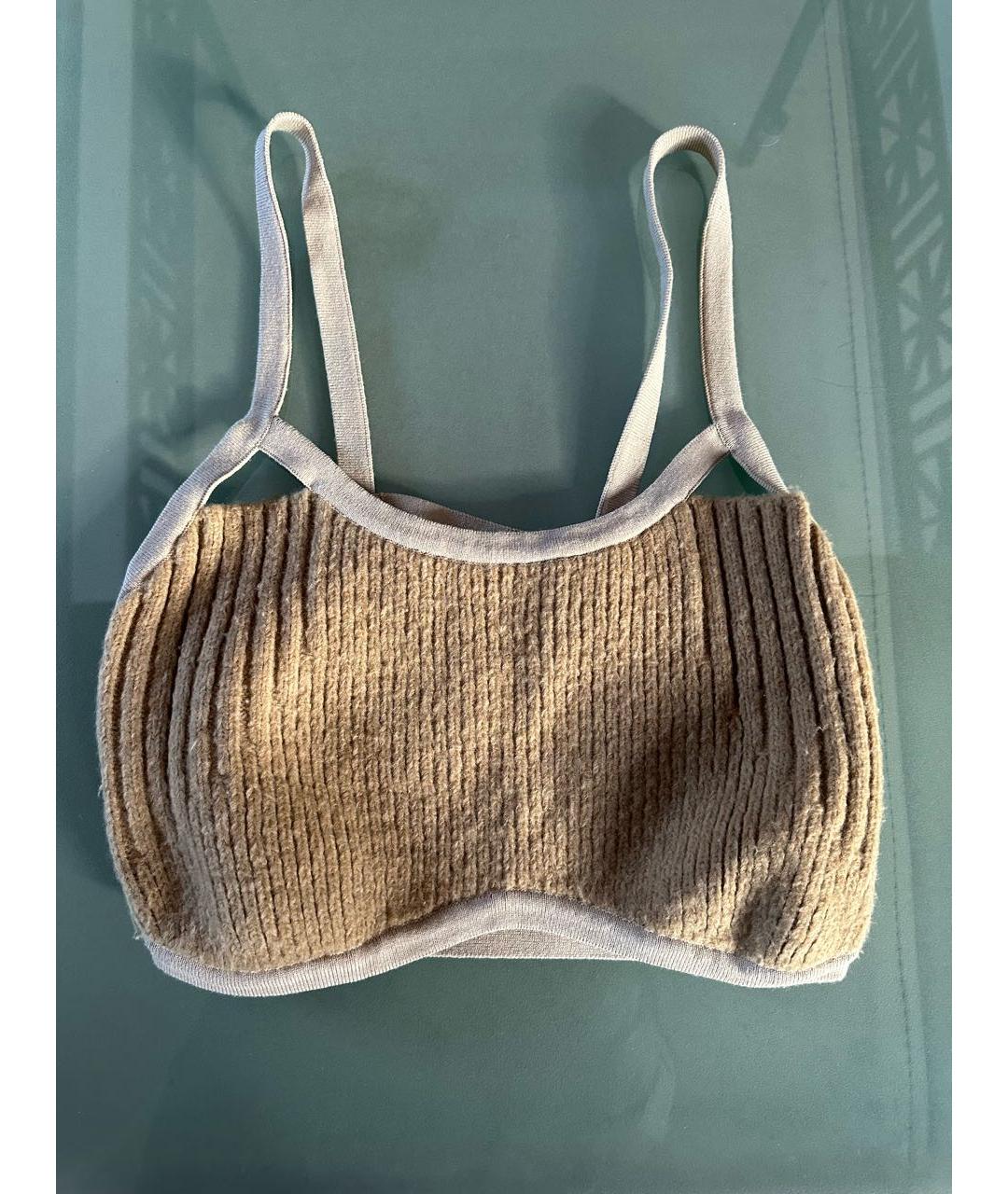 JACQUEMUS Бежевая шерстяная майка, фото 5