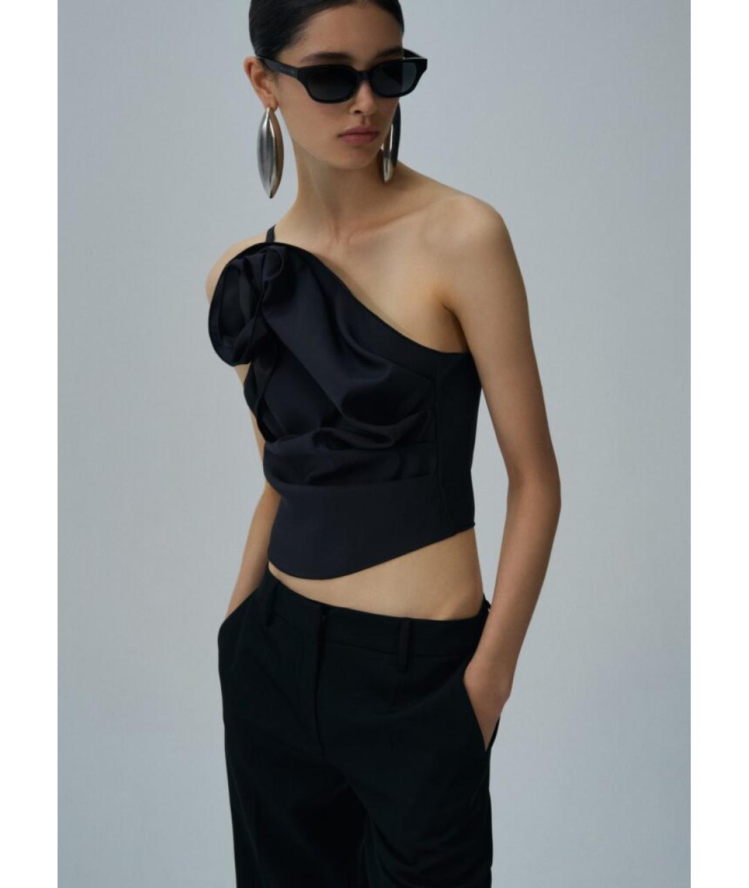 MAGDA BUTRYM Черная блузы, фото 3