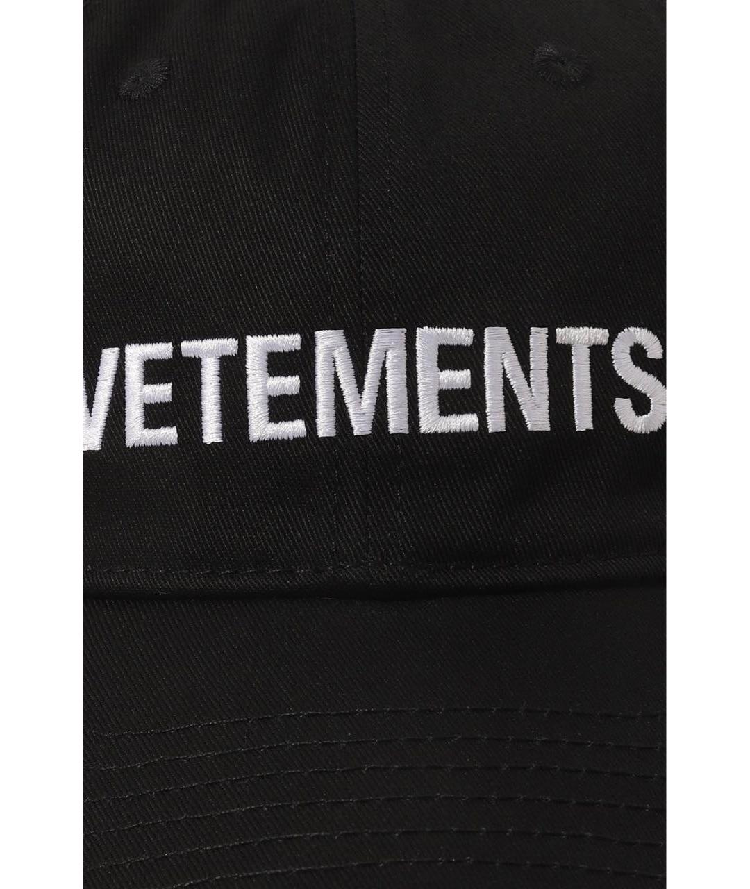 VETEMENTS Черная хлопковая кепка/бейсболка, фото 4