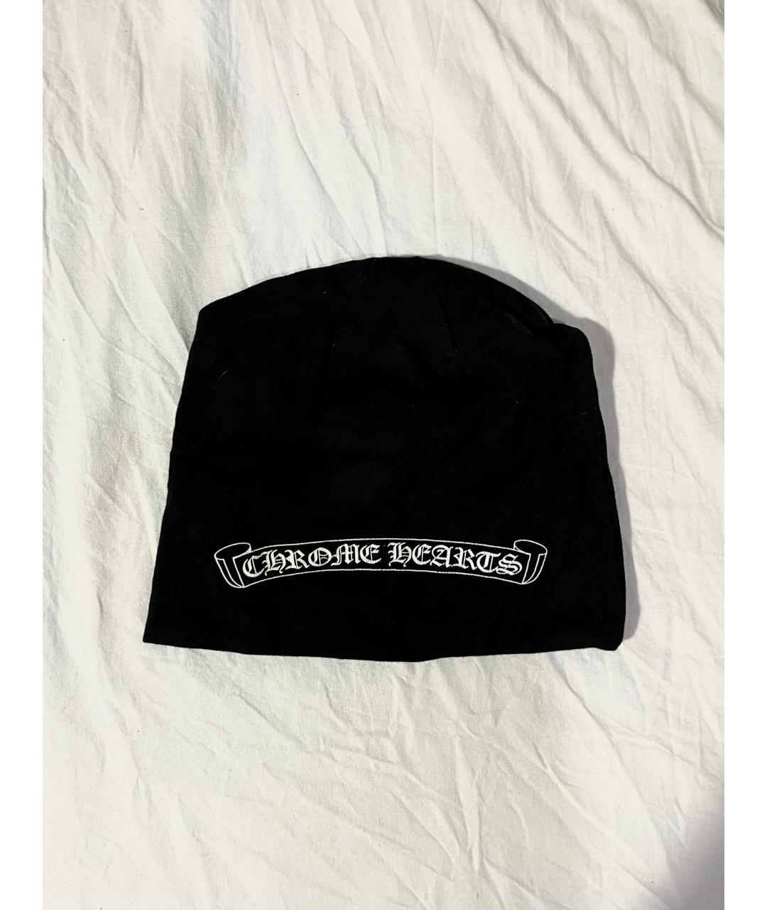 CHROME HEARTS Черная хлопковая шапка, фото 3