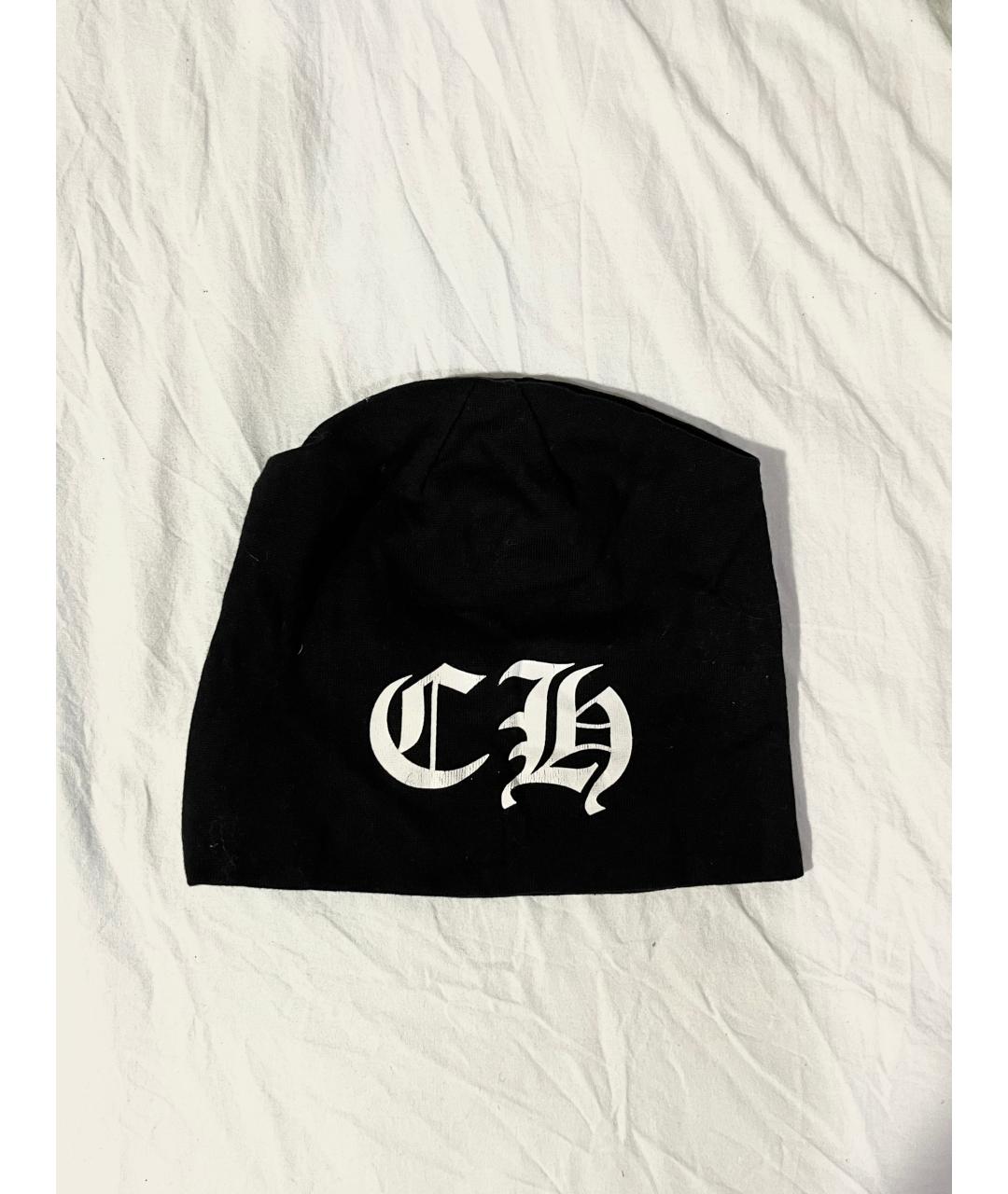 CHROME HEARTS Черная хлопковая шапка, фото 2