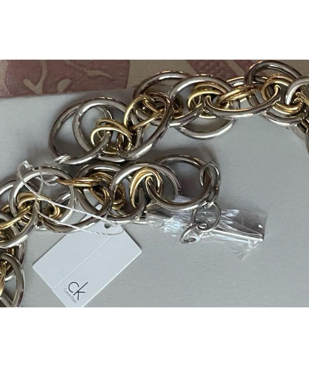 CALVIN KLEIN Серебряное металлическое колье, фото 3