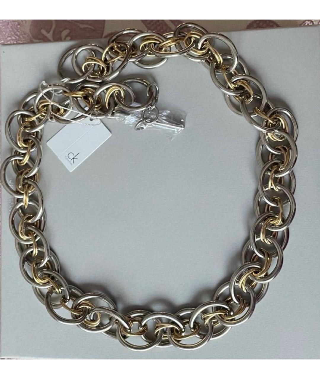 CALVIN KLEIN Серебряное металлическое колье, фото 5