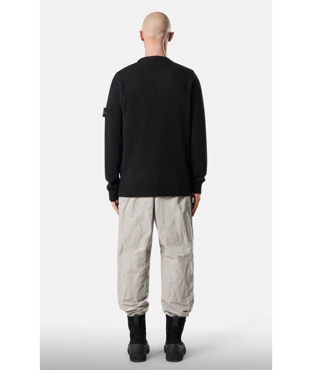 STONE ISLAND Черный шерстяной джемпер / свитер, фото 2