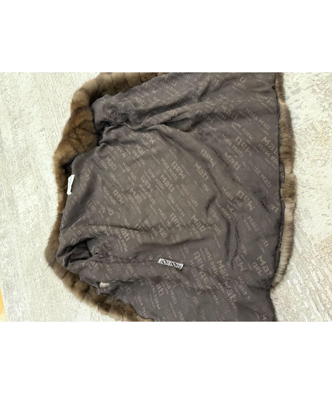 MALA MATI Коричневая меховая шуба, фото 8