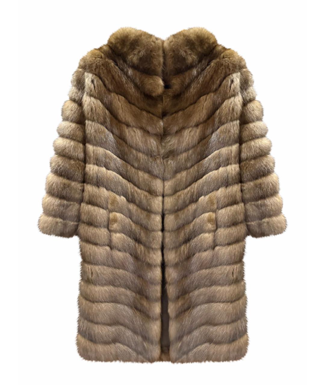 MALA MATI Коричневая меховая шуба, фото 1