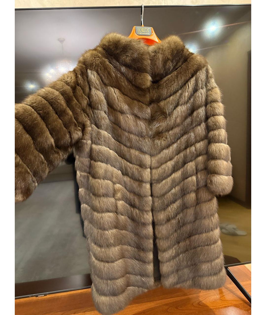 MALA MATI Коричневая меховая шуба, фото 2