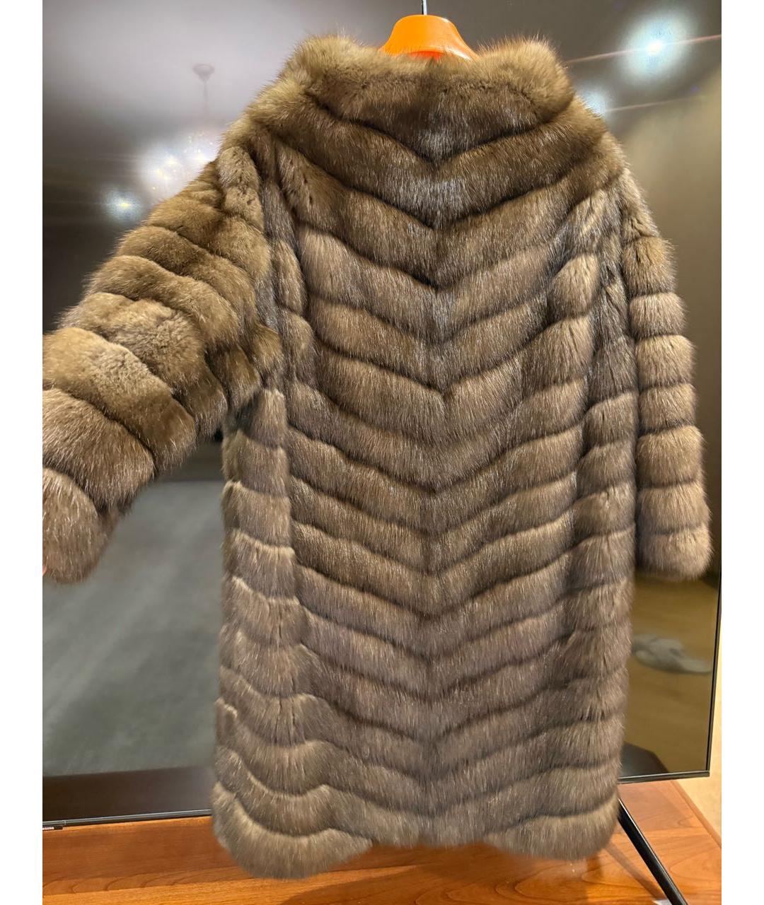 MALA MATI Коричневая меховая шуба, фото 5