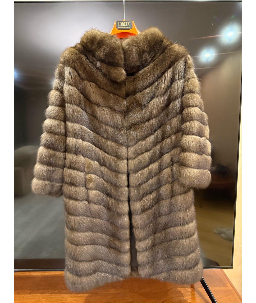 MALA MATI Коричневая меховая шуба, фото 9