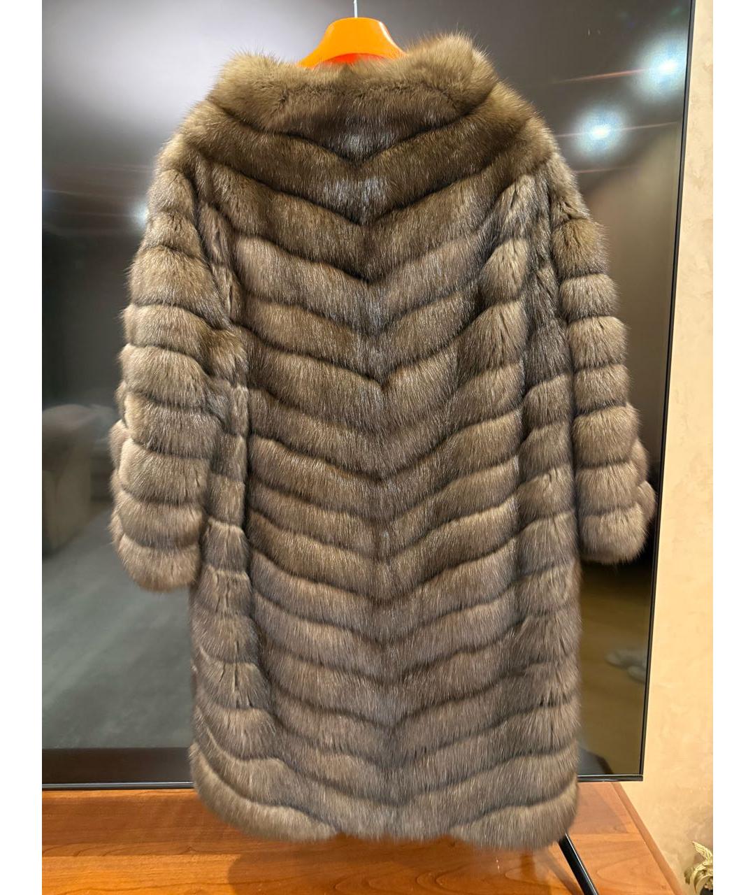 MALA MATI Коричневая меховая шуба, фото 4