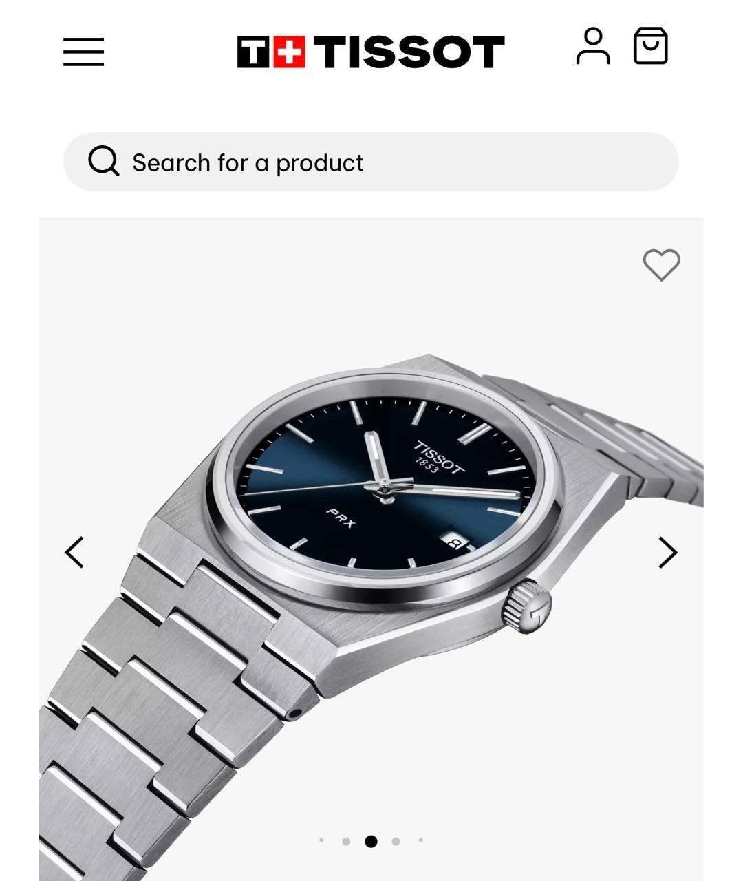 TISSOT Темно-синие стальные часы, фото 4