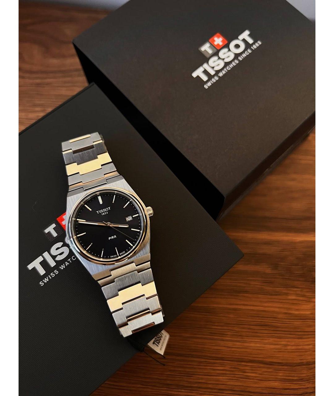 TISSOT Темно-синие стальные часы, фото 5