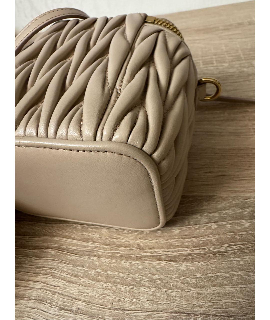 MIU MIU Коричневая кожаная сумка через плечо, фото 5