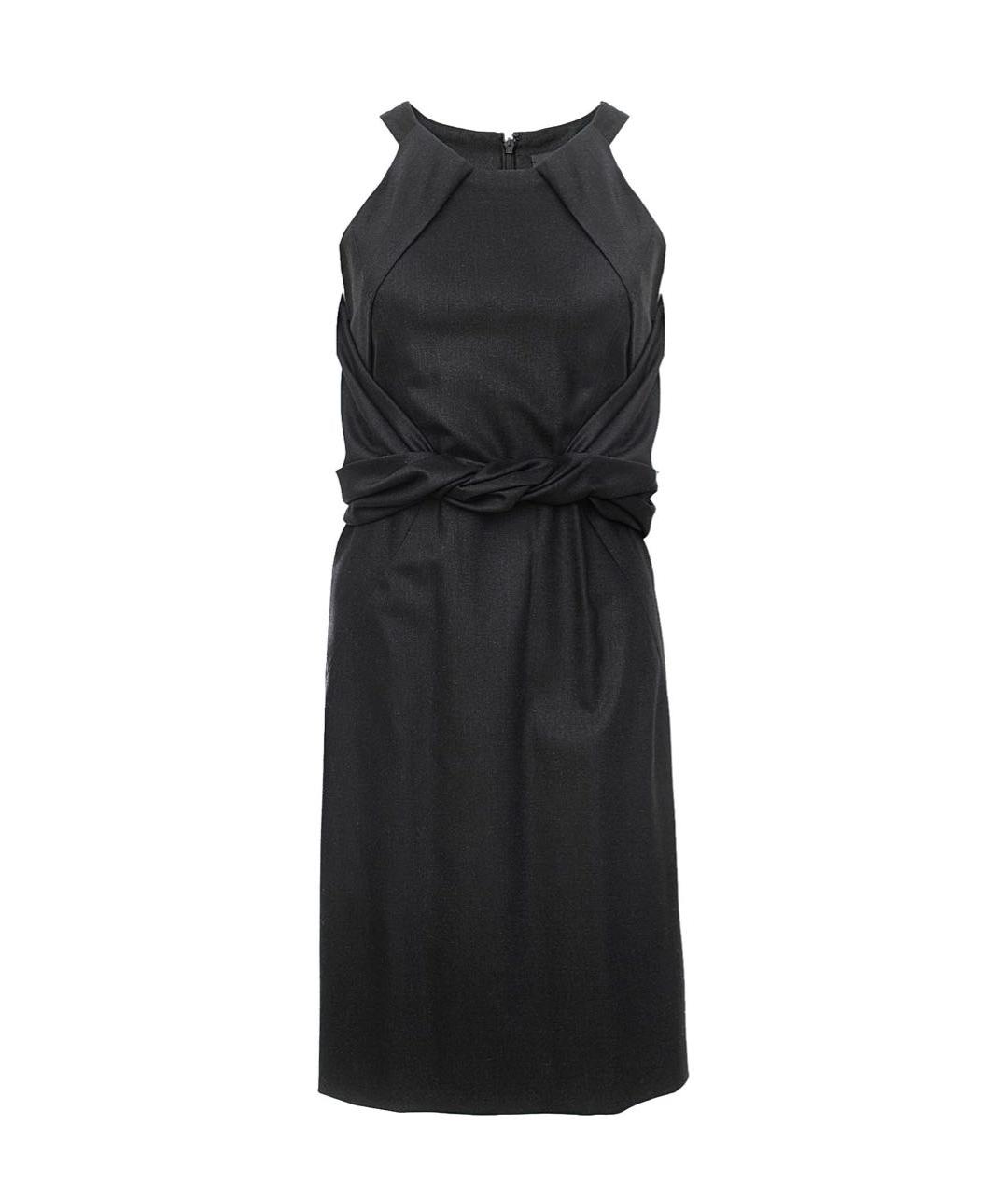 GUCCI Черное шерстяное коктейльное платье, фото 1