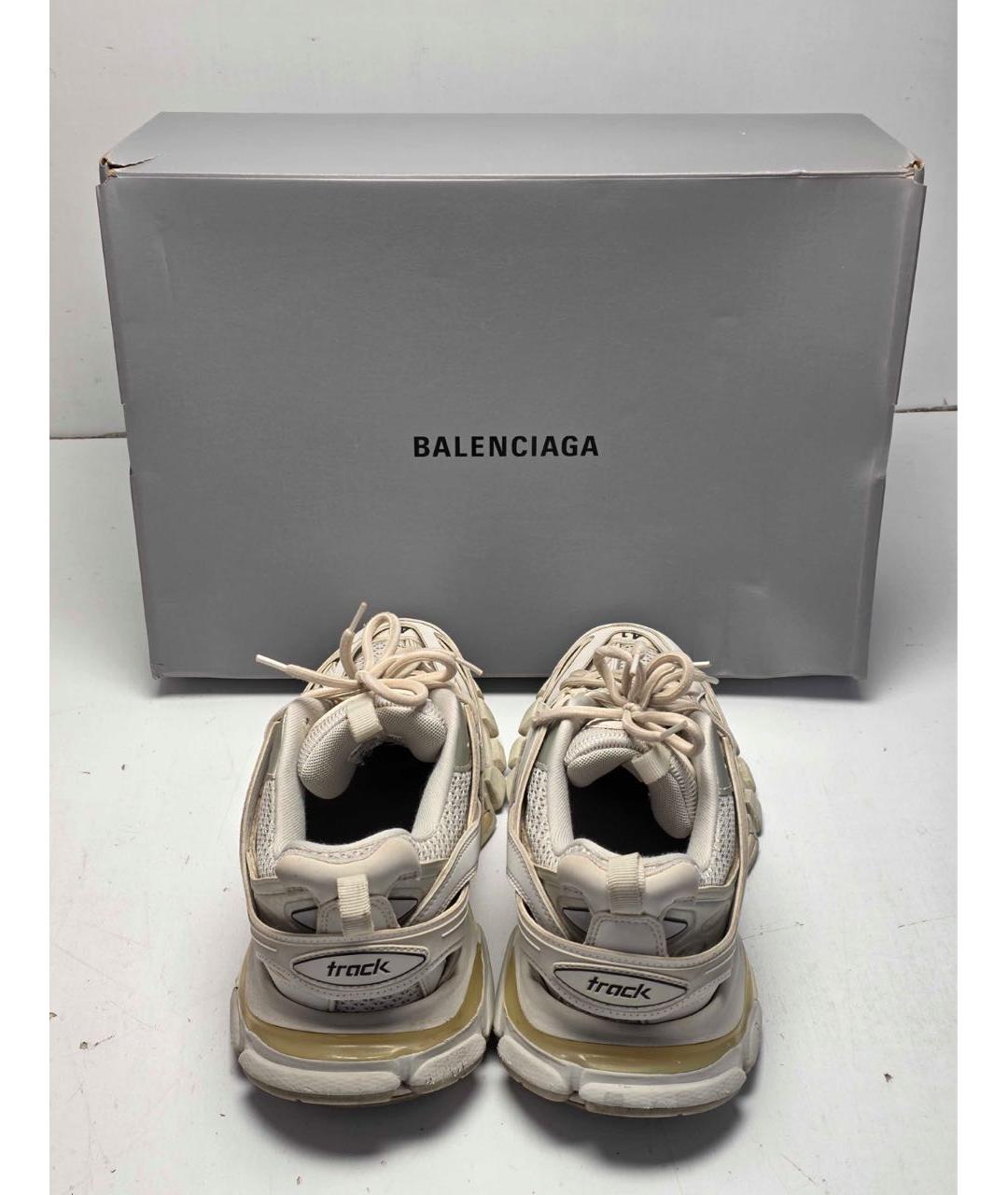 BALENCIAGA Белые замшевые низкие кроссовки / кеды, фото 4