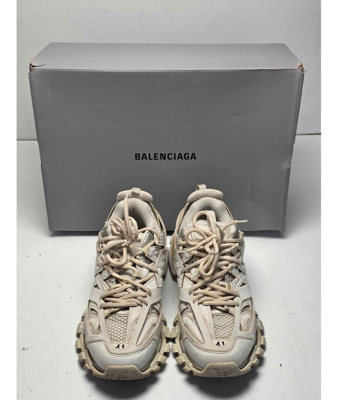 BALENCIAGA Белые замшевые низкие кроссовки / кеды, фото 2