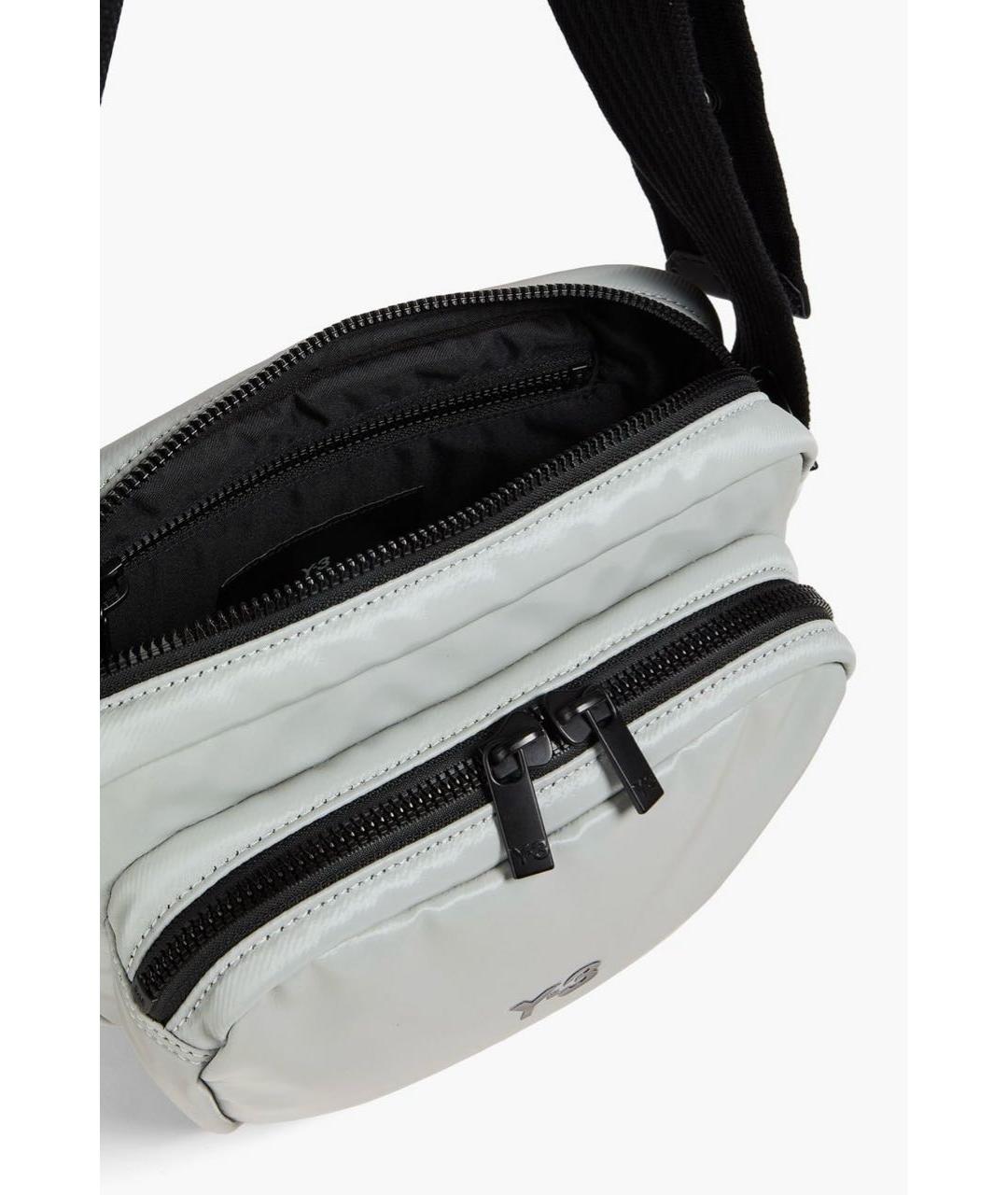 Y-3 Серая синтетическая сумка на плечо, фото 3