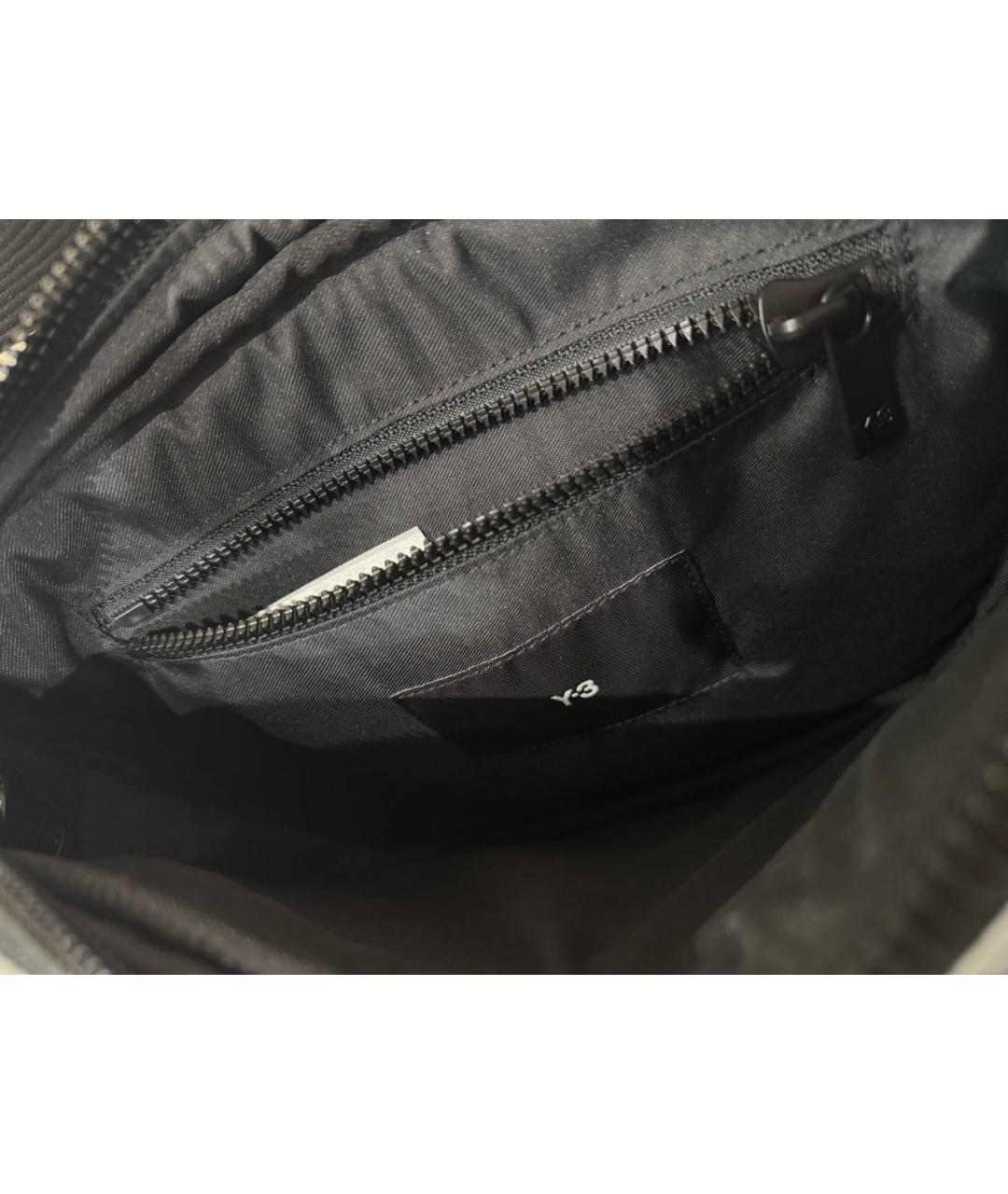 Y-3 Серая синтетическая сумка на плечо, фото 8