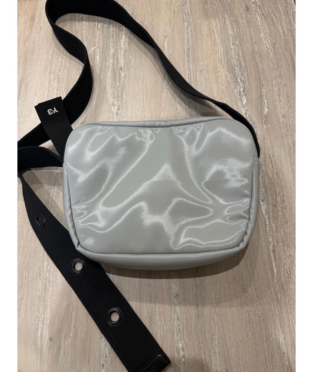 Y-3 Серая синтетическая сумка на плечо, фото 6