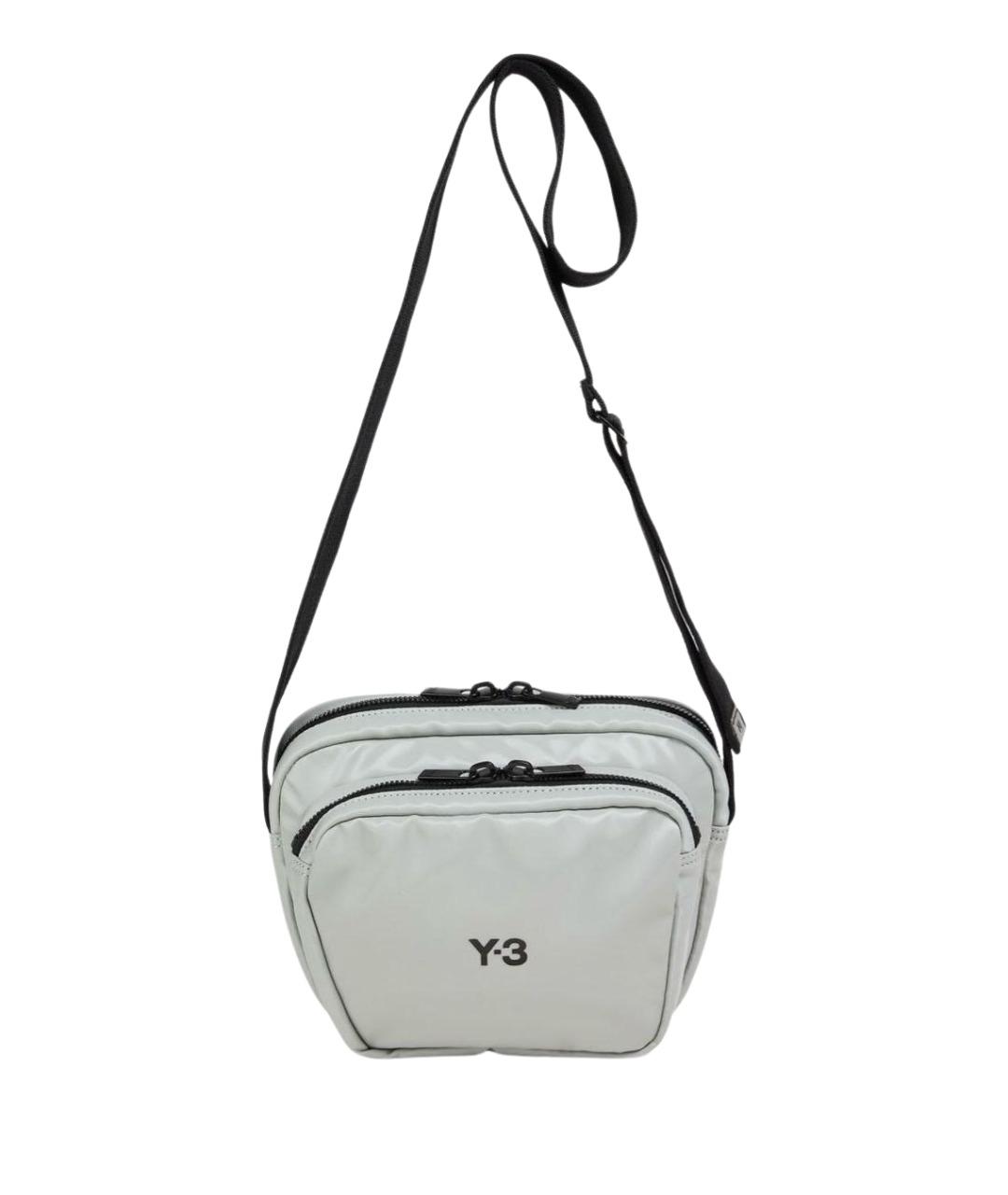 Y-3 Серая синтетическая сумка на плечо, фото 1