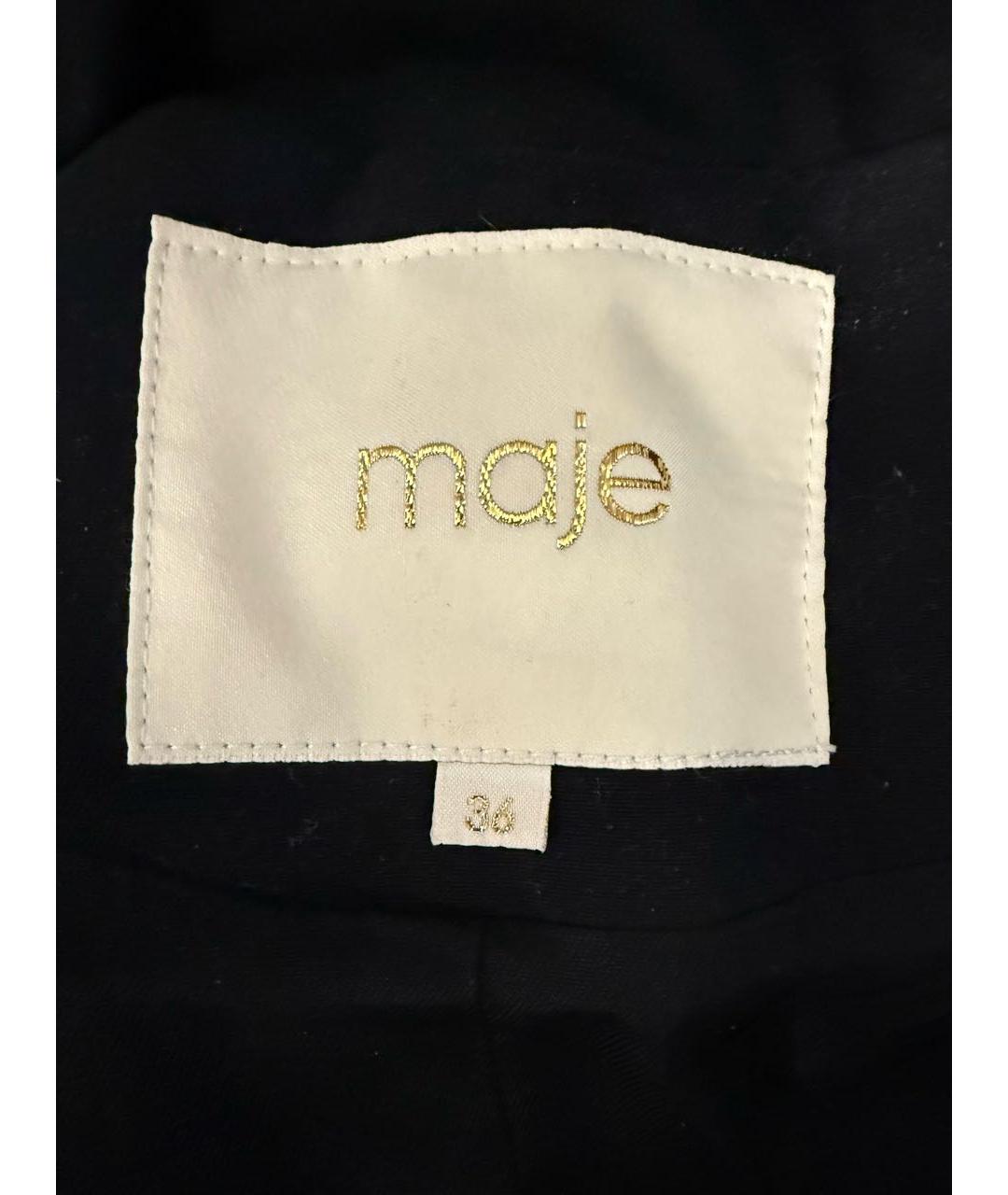 MAJE Черный вискозный тренч/плащ, фото 3