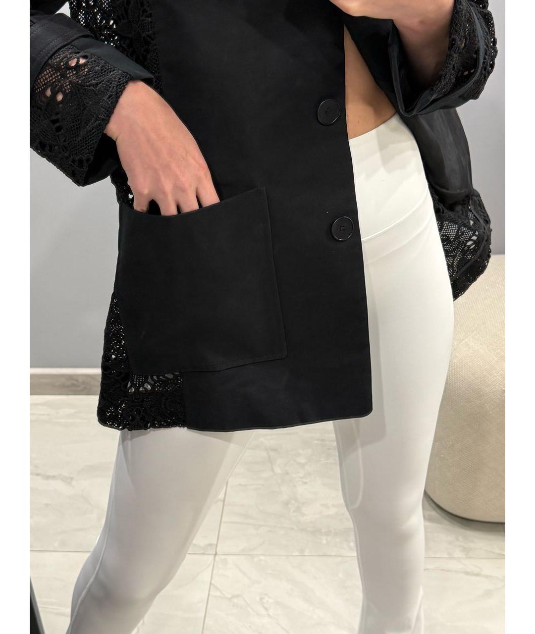 MAJE Черный вискозный тренч/плащ, фото 6