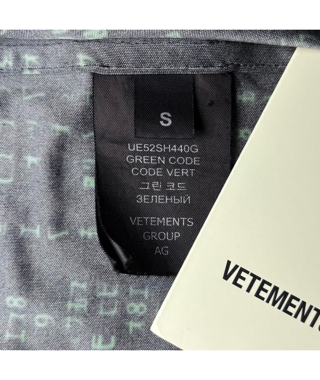 VETEMENTS Черная кэжуал рубашка, фото 5