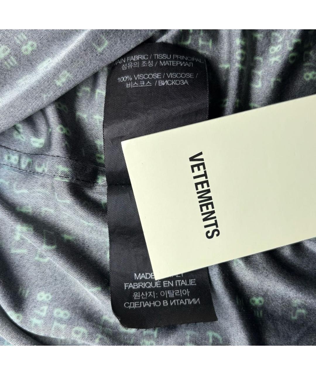 VETEMENTS Черная кэжуал рубашка, фото 6