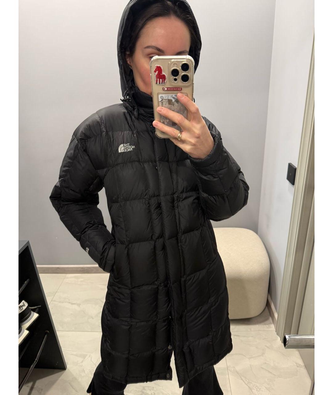 THE NORTH FACE Черный меховой пуховик, фото 2