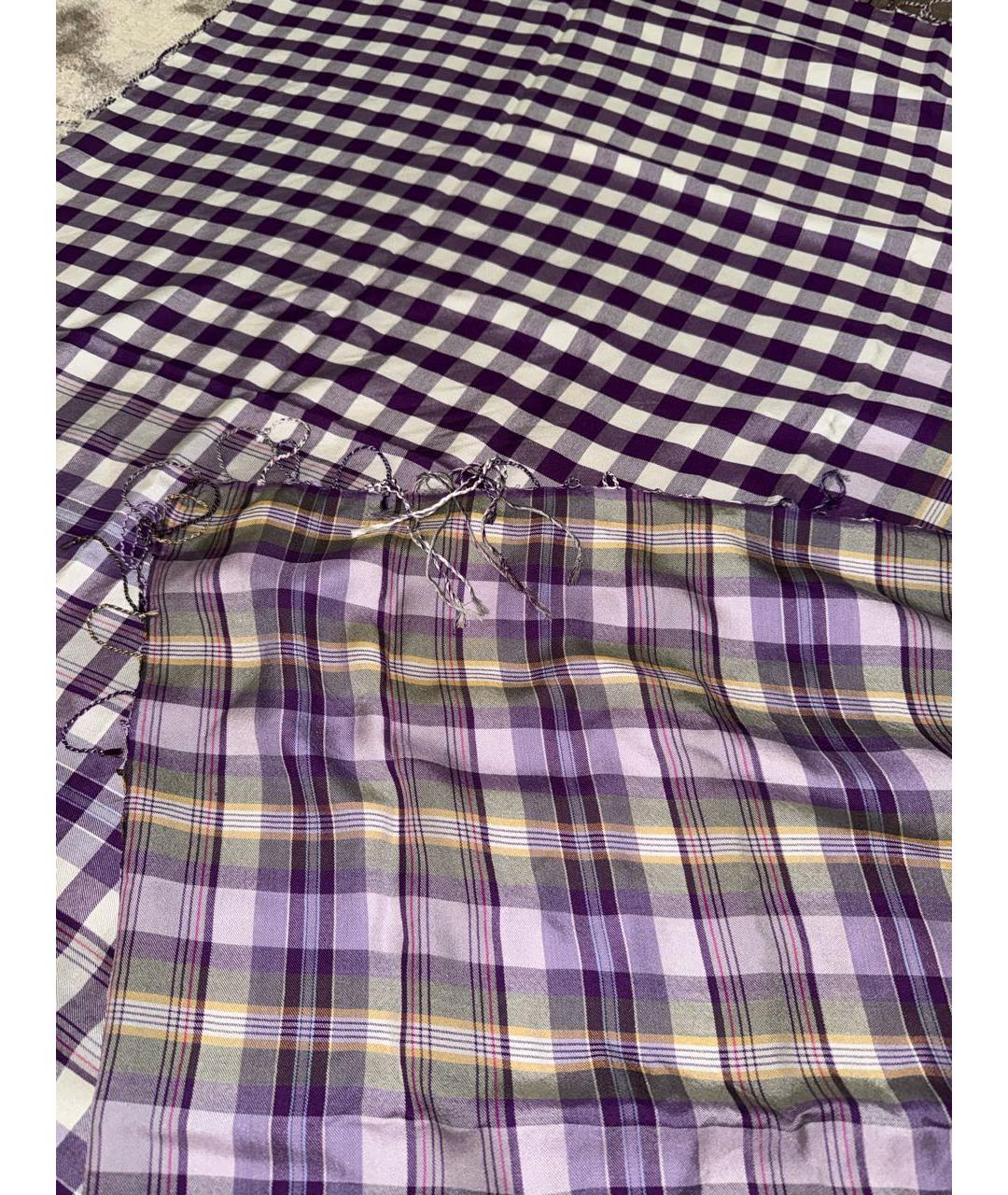 PAUL SMITH Фиолетовый шелковый платок, фото 7