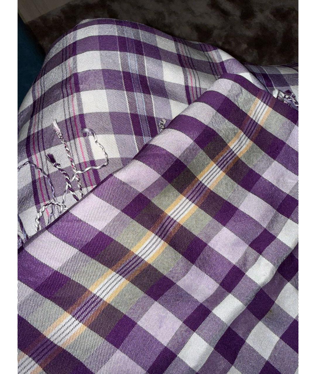 PAUL SMITH Фиолетовый шелковый платок, фото 5