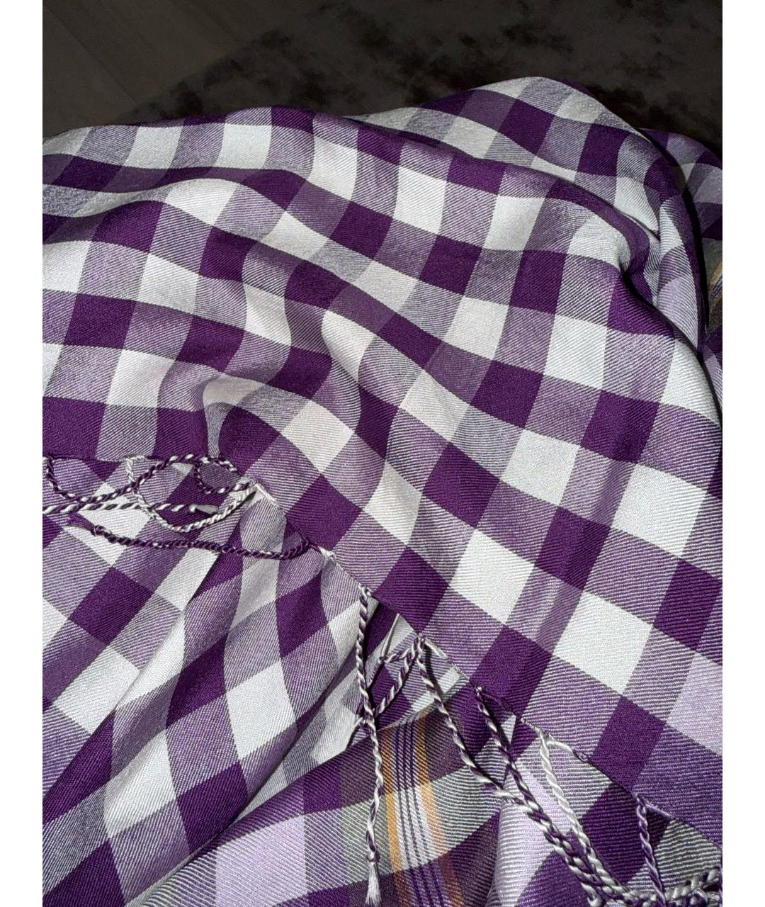 PAUL SMITH Фиолетовый шелковый платок, фото 3