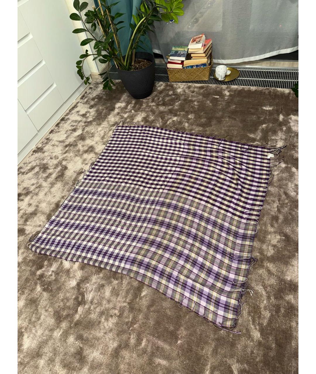 PAUL SMITH Фиолетовый шелковый платок, фото 9