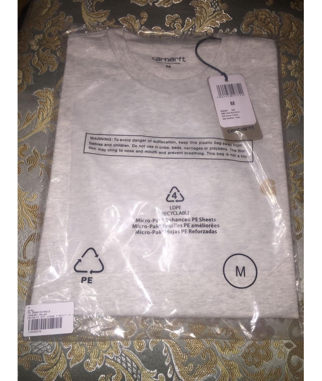 CARHARTT Серая хлопковая футболка, фото 3