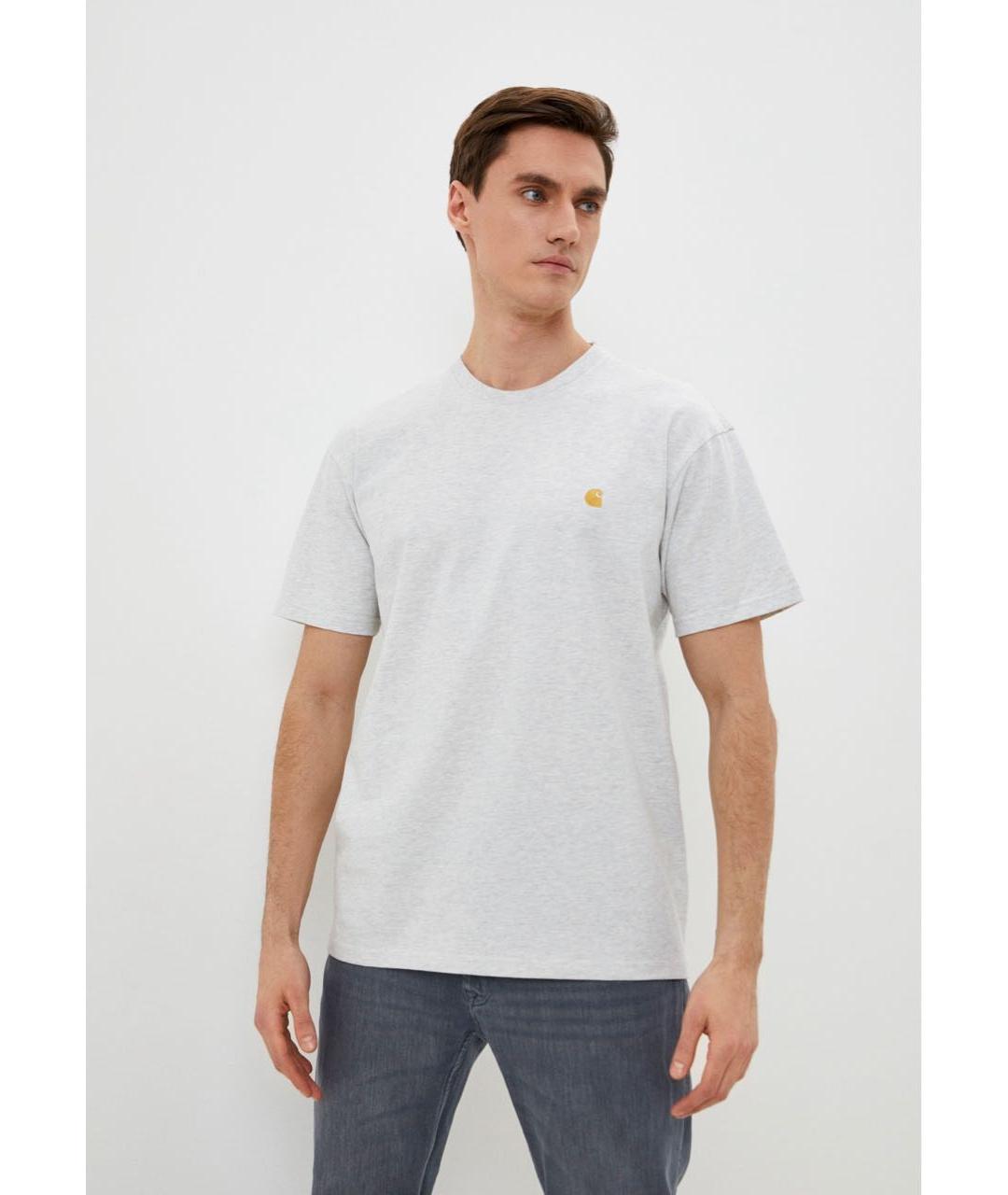 CARHARTT Серая хлопковая футболка, фото 2
