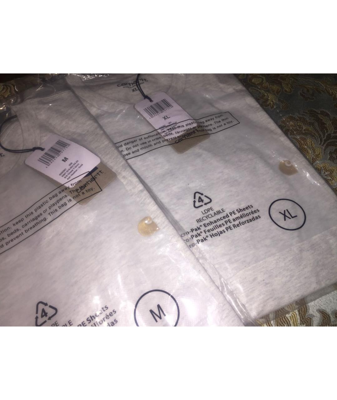 CARHARTT Серая хлопковая футболка, фото 8