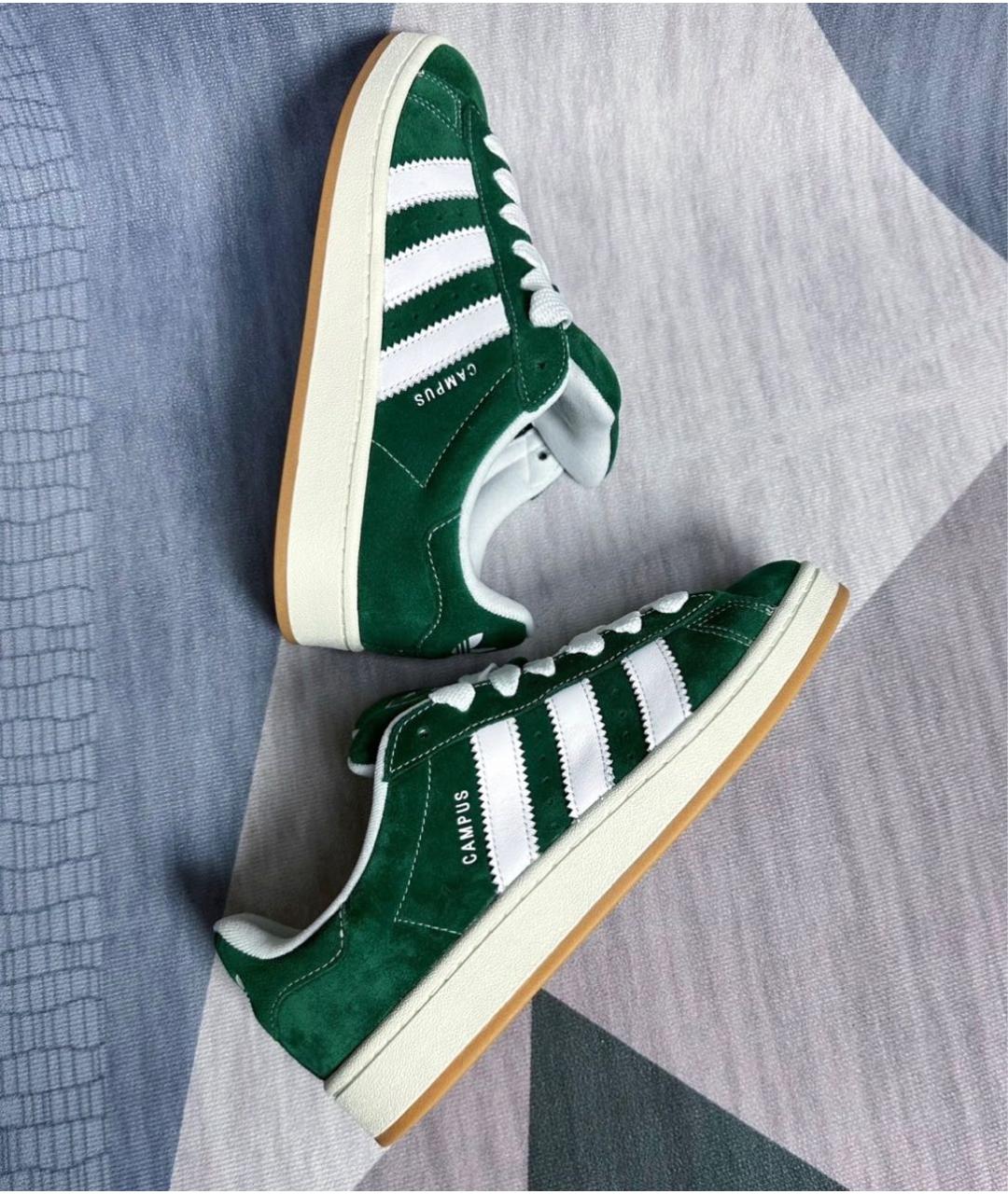 ADIDAS Зеленые замшевые кроссовки, фото 2