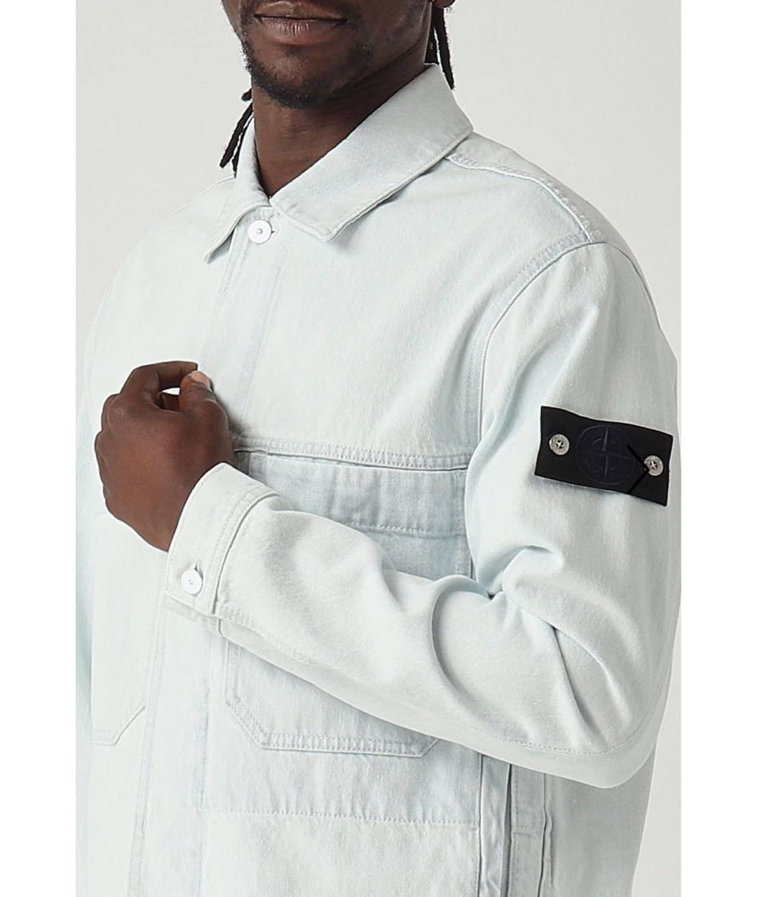 STONE ISLAND Голубая деним куртка, фото 4