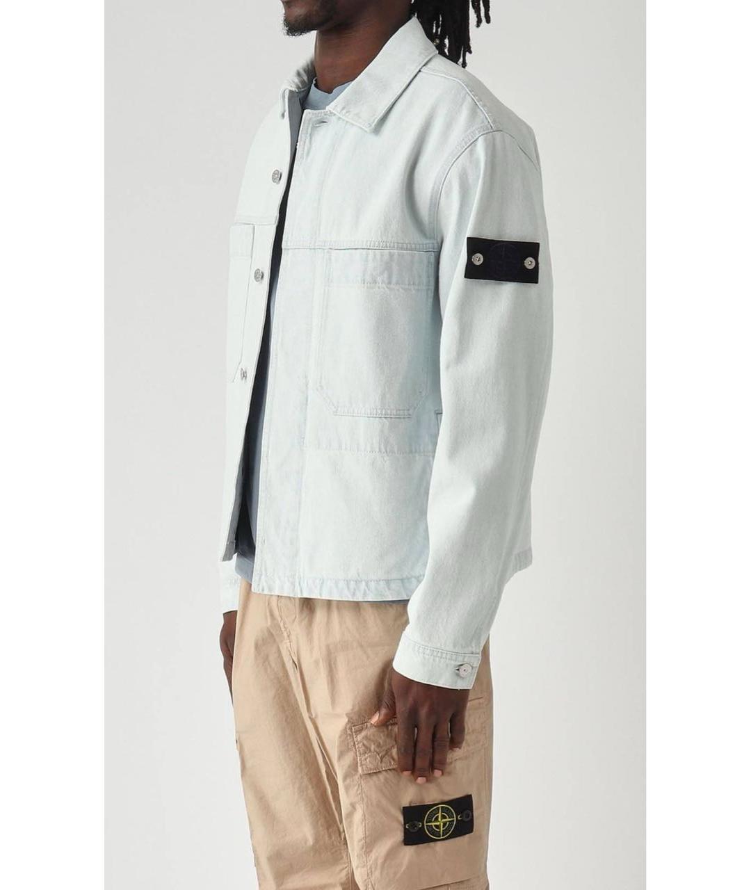 STONE ISLAND Голубая деним куртка, фото 5