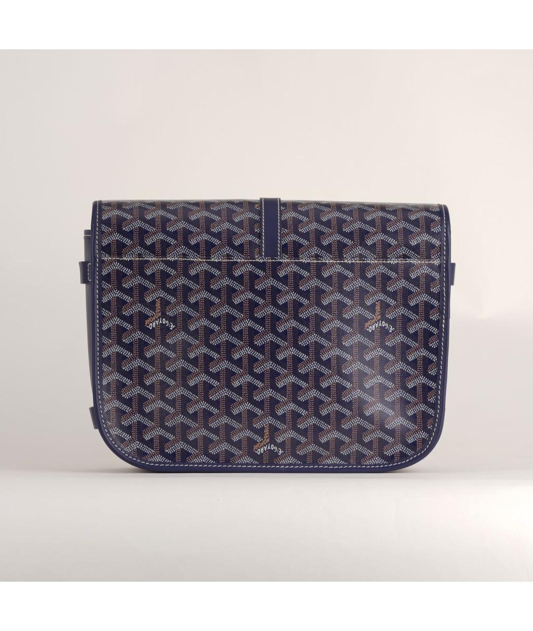 GOYARD Темно-синяя кожаная сумка на плечо, фото 3