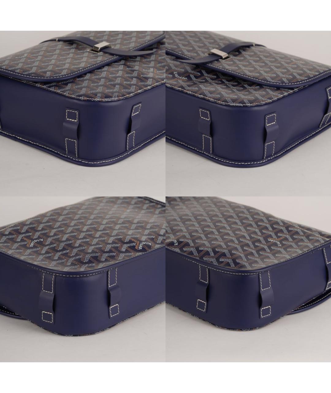 GOYARD Темно-синяя кожаная сумка на плечо, фото 8